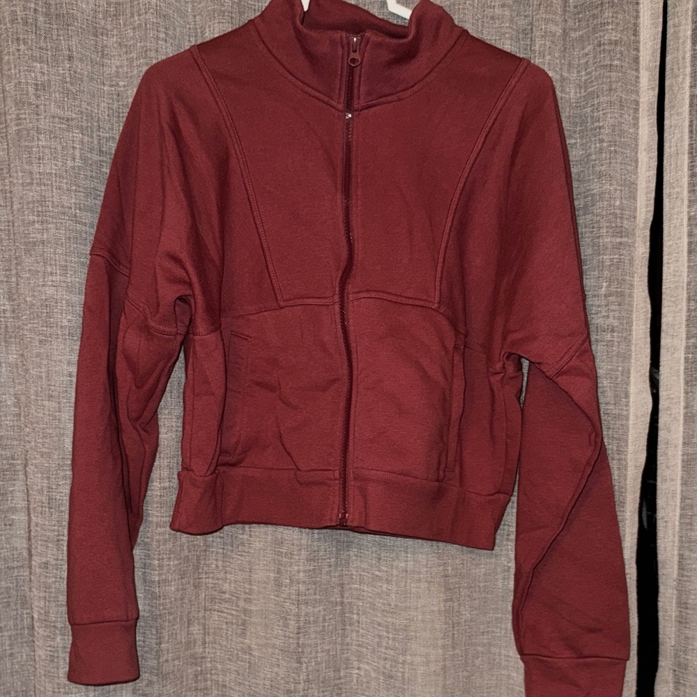 Universal Thread Burgundy Zip-Up Jacket